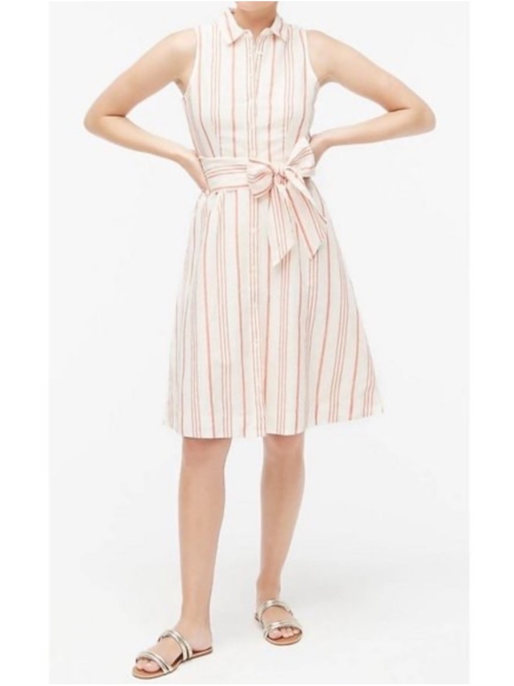 NWT J. Crew Factory Linen Cotton Shirt Dress